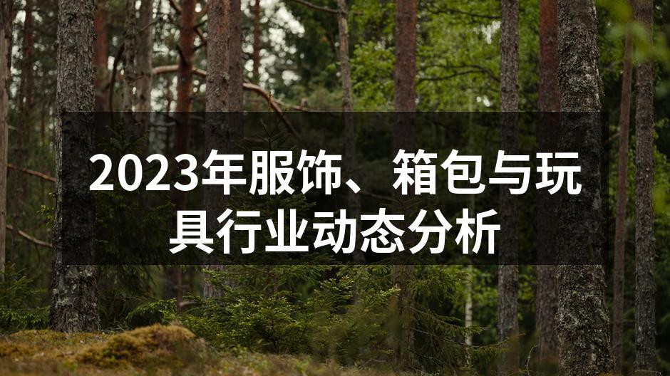 2023年服饰、箱包与玩具行业动态分析